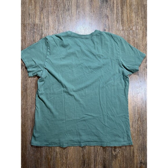 Outerknown Shirt Mens Large Green Groovy-T Crew Neck Chest Pocket Organic - Picture 5 of 7
